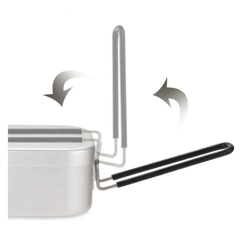 Camping Cooking Tray - 800/1400ML 알루미늄 도시락 상자 여행 캠핑