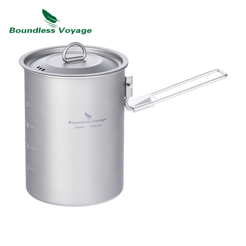 Camping Cooking Tray - 무한 항해 900ml 티타늄 냄비 컵