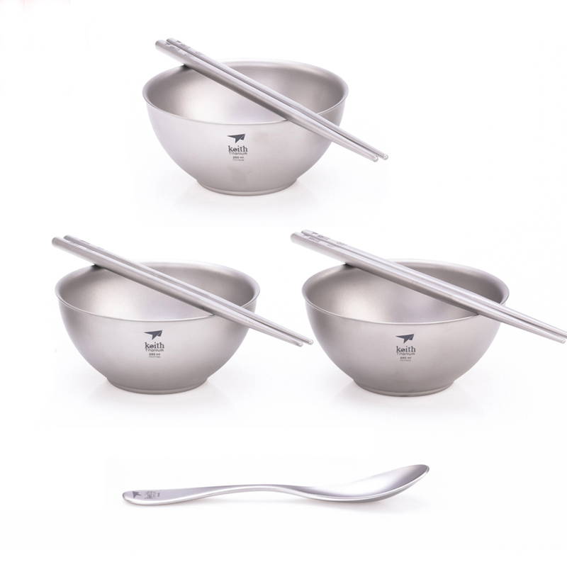 Camping Cooking Gifts - 키스 요리 세트, 티타늄 그릇 젓가락