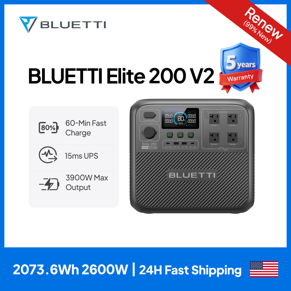 Camping Cooking Equipment - 【리뉴얼】BLUETTI Elite 200 V2 휴대용 발전소