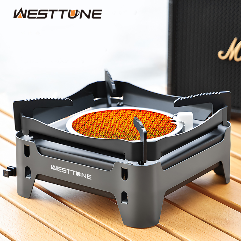Camping Cooking Windshield - WESTTUNE 야외 적외선 연소 스토브 휴대용