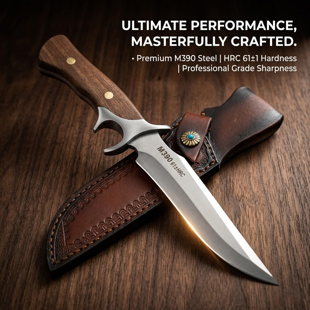 야외용 포켓 나이프 M390 스틸 고정날 나이프 가죽  - Camping Cooking Knife 리뷰 및 가격