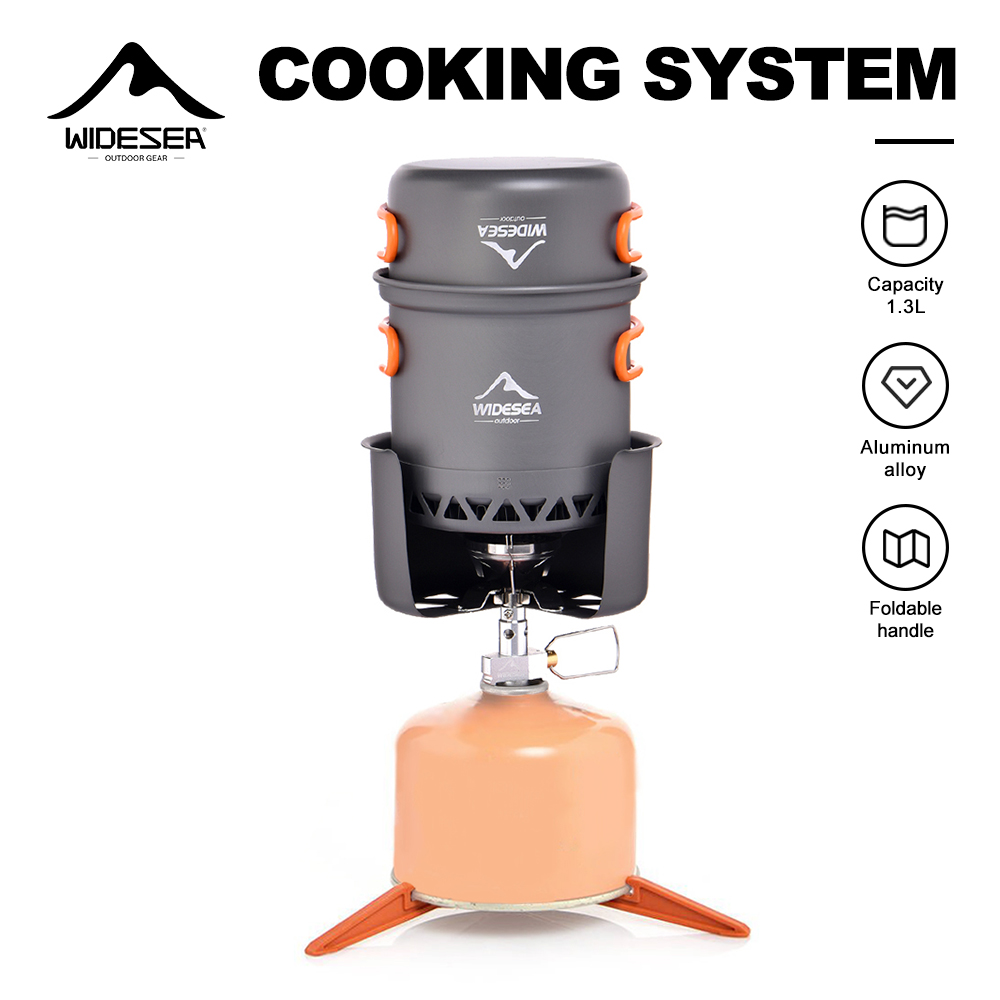 와이드시 휴대용 캠핑 스토브 세트 알루미늄 1.3L 냄 - Camping Cooking All In One 리뷰 및 가격