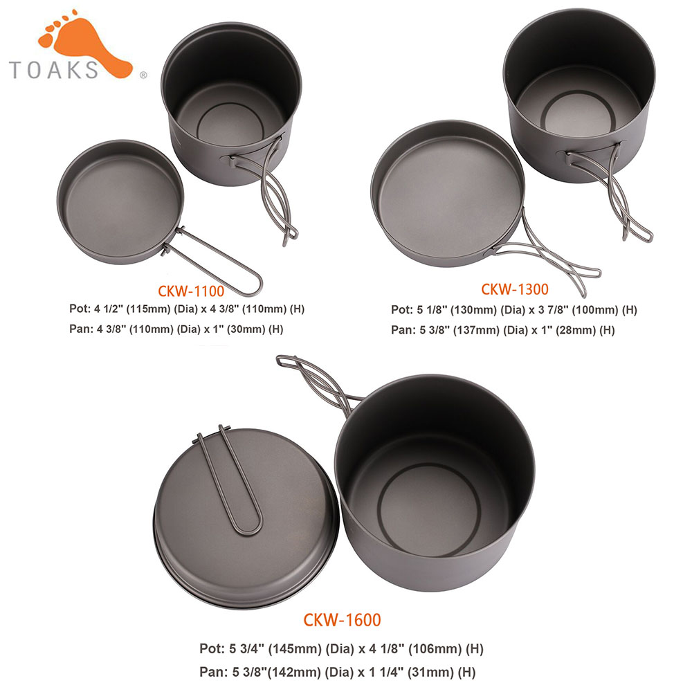 TOAKS 초경량 티타늄 냄비 프라이팬 조리기구 세트, - Camping Cooking Pan 리뷰 및 가격