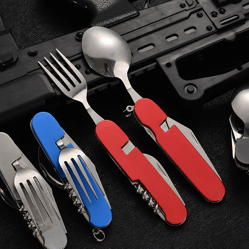 4 in 1 접이식 식기 분리형 캠핑 용품 스테인레스  - Camping Cooking Knife 리뷰 및 가격