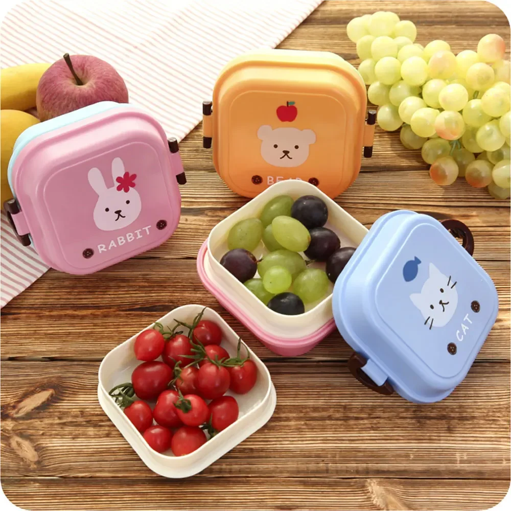 어린이 미니 귀여운 만화 음식 보관함 스쿨 휴대용 도시 - Camping Cooking Gifts 리뷰 및 가격