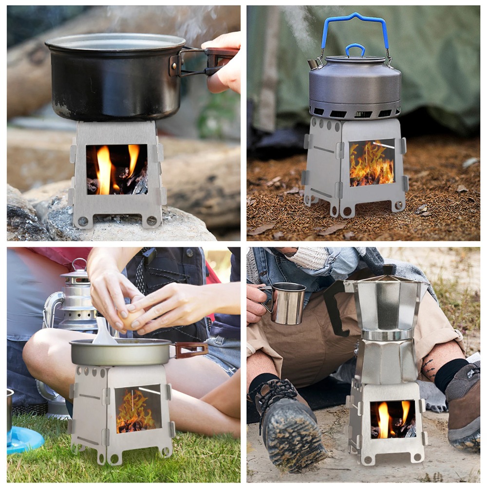 캠핑 난로 나무 난로 알코올 난로 스테인레스 스틸 휴대 - Camping Cooking Windshield 리뷰 및 가격