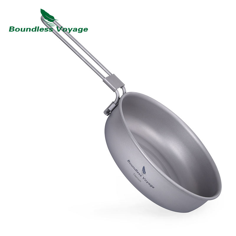 무한 항해 접이식 손잡이가있는 초경량 티타늄 프라이팬  - Camping Cooking Pan 리뷰 및 가격