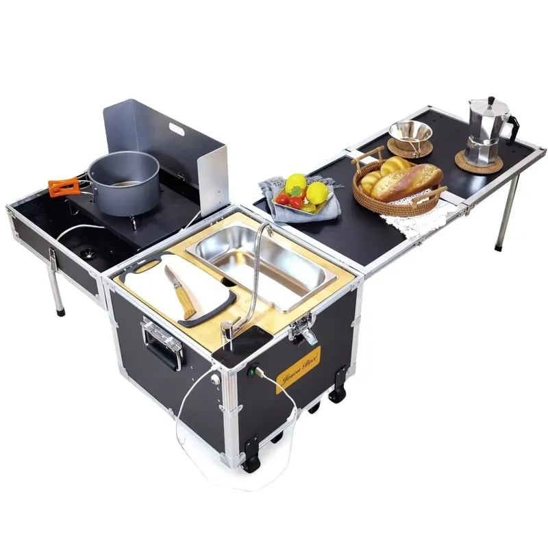 접이식 야외 캠핑 조리대 휴대용 이동식 주방 스테이션  - Camping Cooking All In One 리뷰 및 가격