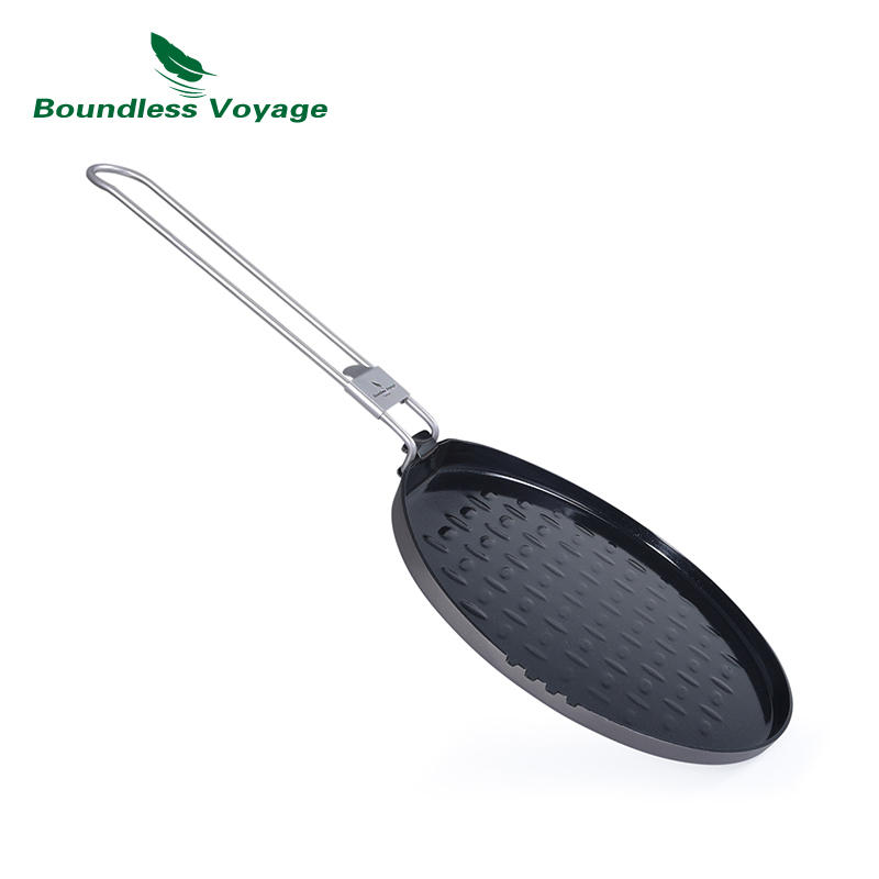 Boundless Voyage 티타늄 논스틱 팬, 접이 - Camping Cooking Pan 리뷰 및 가격