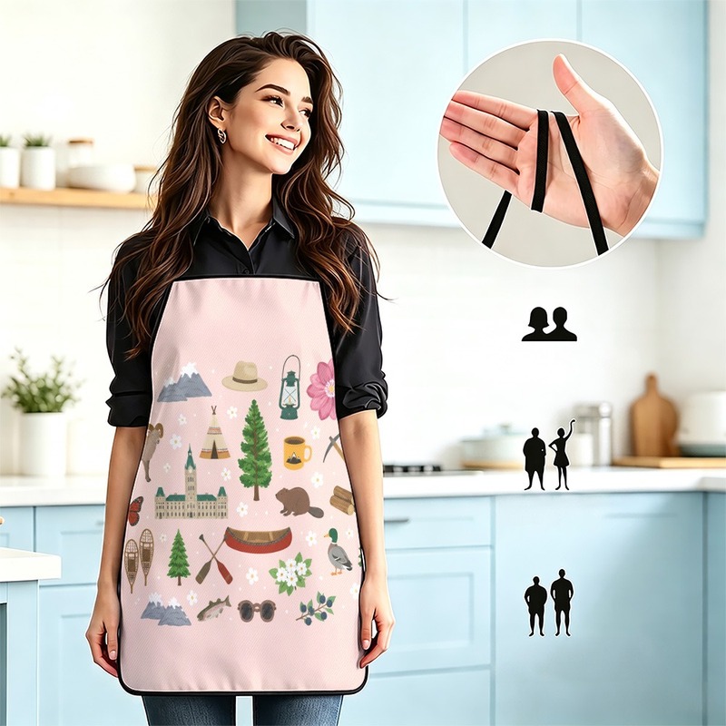 1PC【앞치마】2D 플랫 효과, 야외 캠핑 모티브로 인 - Japan Camping Cooking 리뷰 및 가격