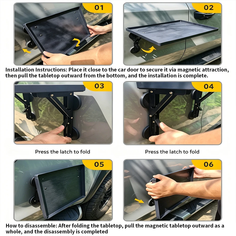휴대용 차량 측면 도어 걸이형 트레이 접이식 자동차 테 - Camping Cooking Equipment 리뷰 및 가격