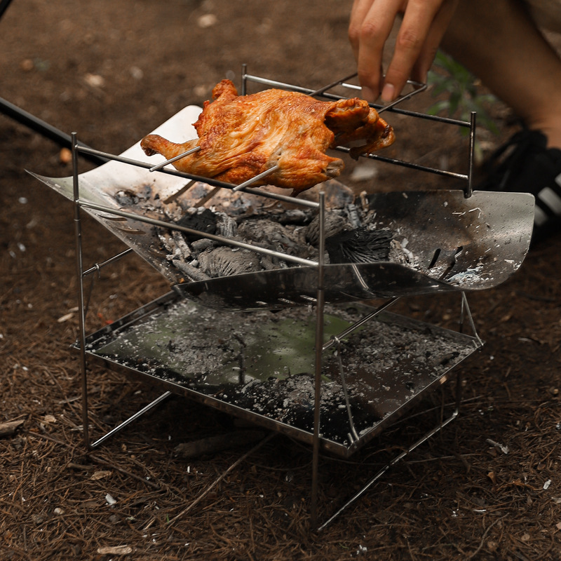 목재 굽기 캠핑 스토브 휴대용 접이식 야외 요리 스토브 - Camping Cooking Windshield 리뷰 및 가격
