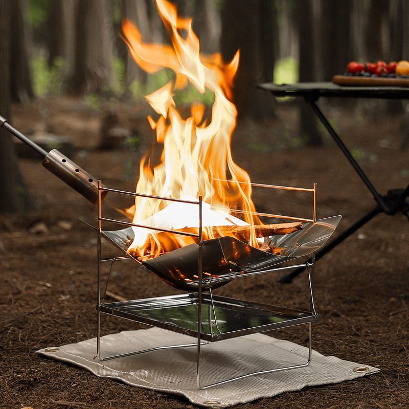 목재 굽기 캠핑 스토브 휴대용 접이식 야외 요리 스토브 - Camping Cooking Windshield 리뷰 및 가격